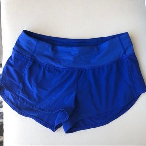 Lululemon blue speed shorts